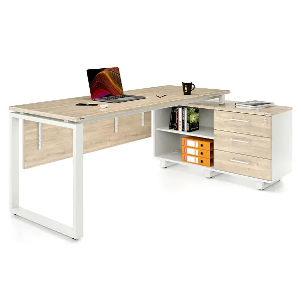 Стол прямой Зета 60x30 ТР с опорой на тумбу