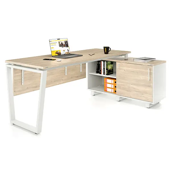 Стол прямой Ирис 60x30 ТР с опорой на локер