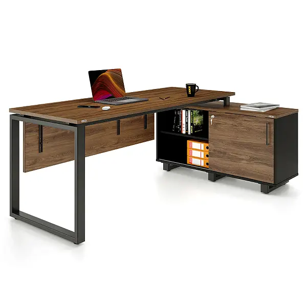 Стол прямой Зета 60x30 ТР с опорой на локер