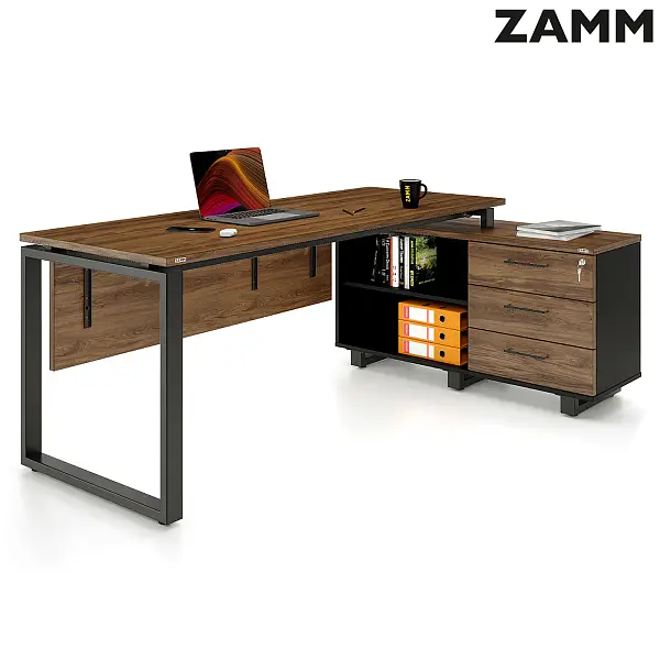 Стол прямой Зета 60x30 ТР с опорой на тумбу