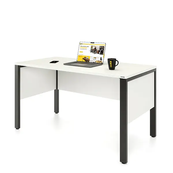 Стол прямой Формат PRO с экраном ЛДСП и боковыми вставками