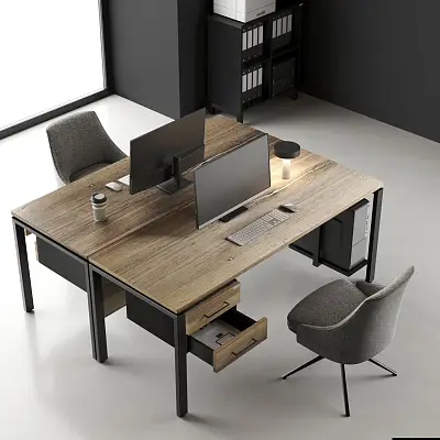 Офисные столы с подвесной тумбой