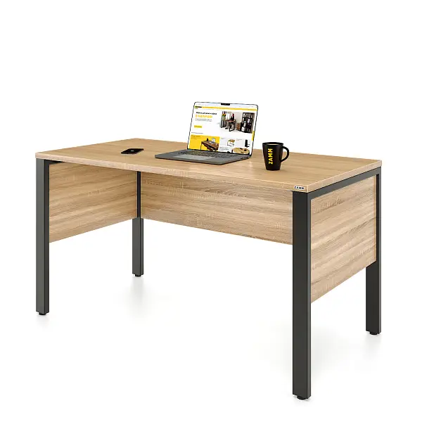 Стол прямой Формат PRO с экраном ЛДСП и боковыми вставками