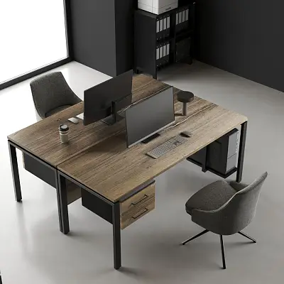 Офисные столы с подвесной тумбой