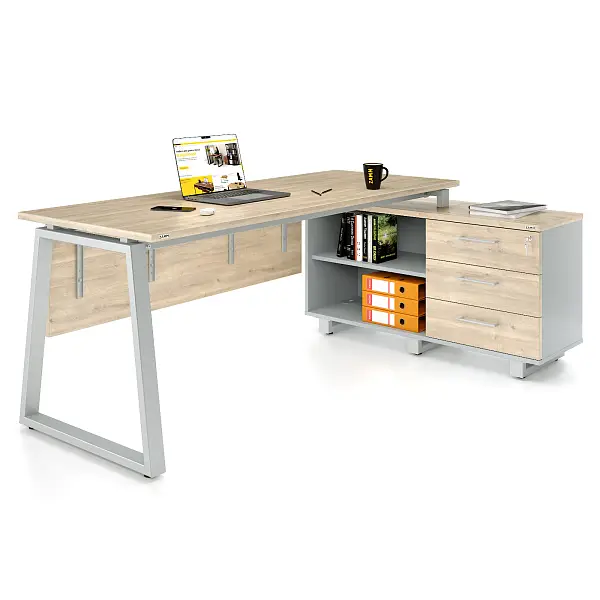 Стол прямой Экспо 60x30 ТР с опорой на тумбу