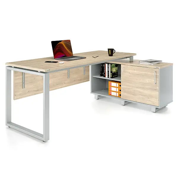 Стол прямой Зета 60x30 ТР с опорой на локер